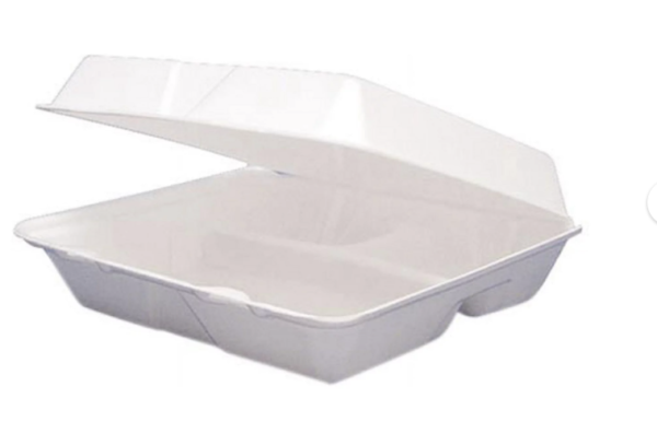 9x9x3 White Compostable Take-out 150pc