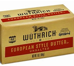 BUTTER UNSALTED WUTHRICH 36/1# CS